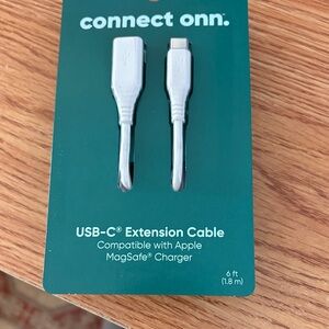 connect onn. USB-C Extension Cable - White